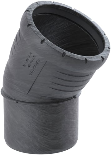 Geberit Silent Pro bøjning 30° PP MX 50mm stikmf sort - 1