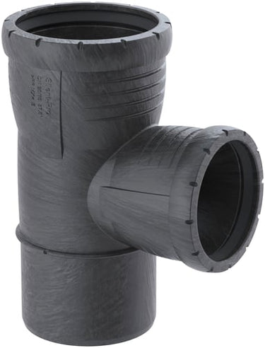 Geberit Silent Pro grenrør 87,5° PP MX 50/50mm stikmf sort - 1