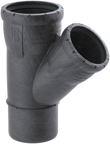Geberit Silent Pro grenrør 45° PP MX 50/50mm stikmf sort - 1