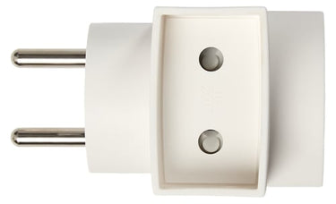 Dobbeltstik D3 1F+1R udtag hvid - 1