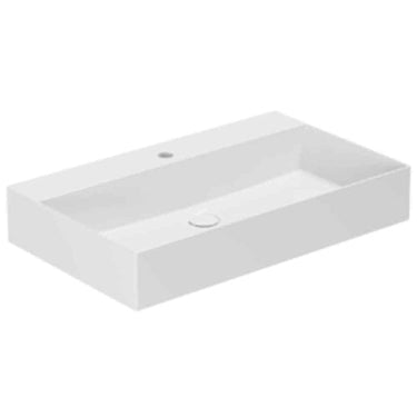 Lavabo Elegance håndvask glaseret porcelæn 750x450x125mm t/bordpl/væg blank hvid - 1