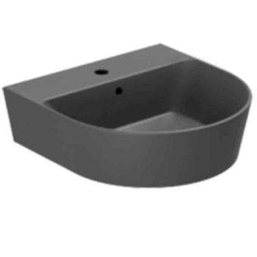 Lavabo Forma håndvask glaseret porcelæn 500x500x150mm t/bordpl/væg mat sort - 1