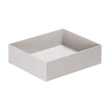 Lavabo Elegance håndvask matglaseret porcelæn 450x380x125mm t/bordpl/væg Ash - 1
