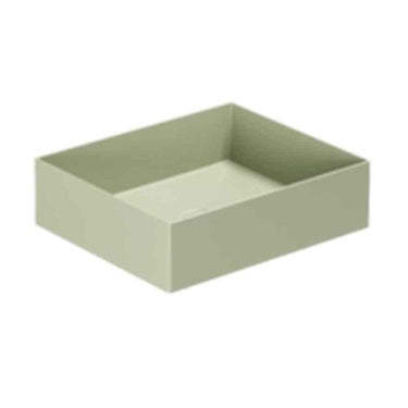 Lavabo Elegance håndvask matglaseret porcelæn 450x380x125mm t/bordpl/væg Nature Green - 1