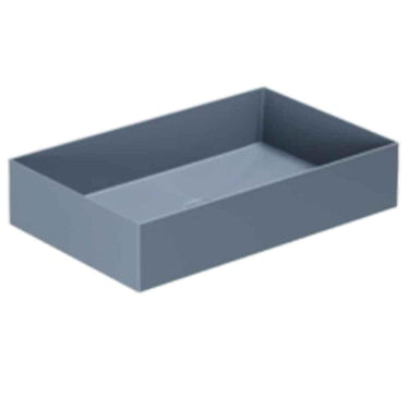 Lavabo Elegance håndvask matglaseret porcelæn 600x380x125mm t/bordpl/væg Royal Blue - 1