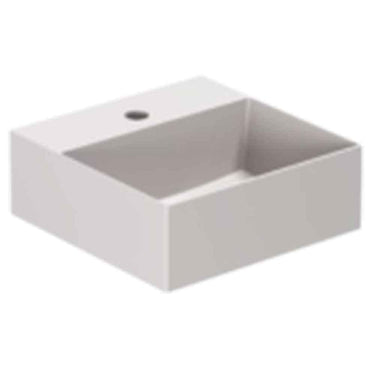 Lavabo Elegance håndvask matglaseret porcelæn 350x350x125mm t/bordpl/væg Ash - 1