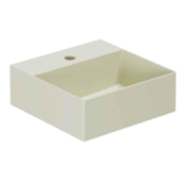Lavabo Elegance håndvask matglaseret porcelæn 350x350x125mm t/bordpl/væg Perlé - 1