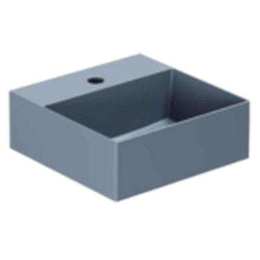 Lavabo Elegance håndvask matglaseret porcelæn 350x350x125mm t/bordpl/væg Royal Blue - 1