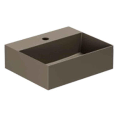 Lavabo Elegance håndvask matglaseret porcelæn 420x350x125mm t/bordpl/væg Cocoa - 1