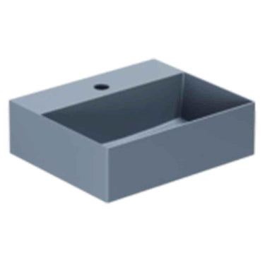 Lavabo Elegance håndvask matglaseret porcelæn 420x350x125mm t/bordpl/væg Royal Blue - 1