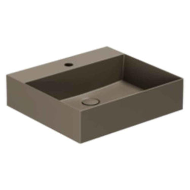 Lavabo Elegance håndvask matglaseret porcelæn 500x450x125mm t/bordpl/væg Cocoa - 1