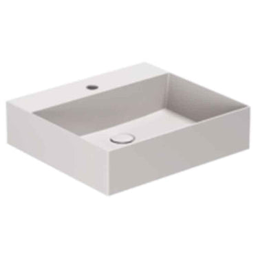 Lavabo Elegance håndvask matglaseret porcelæn 500x450x125mm t/bordpl/væg Ash - 1