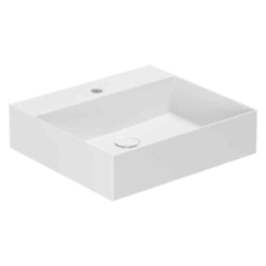 Lavabo Elegance håndvask matglaseret porcelæn 500x450x125mm t/bordpl/væg Cotton - 1