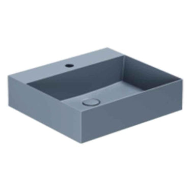 Lavabo Elegance håndvask matglaseret porcelæn 500x450x125mm t/bordpl/væg Royal Blue - 1