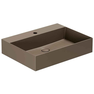 Lavabo Elegance håndvask matglaseret porcelæn 610x400x125mm t/bordpl/væg Cocoa - 1