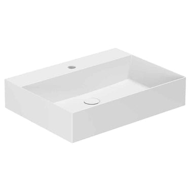 Lavabo Elegance håndvask matglaseret porcelæn 610x400x125mm t/bordpl/væg Cotton - 1