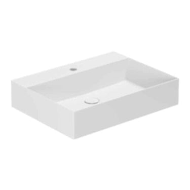 Lavabo Elegance håndvask matglaseret porcelæn 600x450x125mm t/bordpl/væg Cotton - 1
