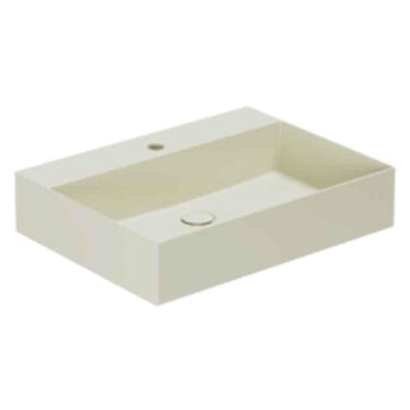 Lavabo Elegance håndvask matglaseret porcelæn 600x450x125mm t/bordpl/væg Perlé - 1