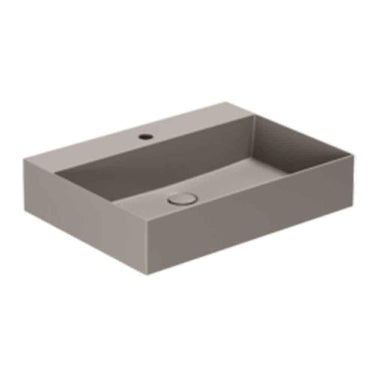 Lavabo Elegance håndvask matglaseret porcelæn 600x450x125mm t/bordpl/væg Taupe - 1