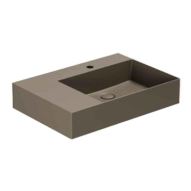 Lavabo Elegance håndvask matglaseret porcelæn 650x450x125mm t/bordpl/væg Cocoa - 1