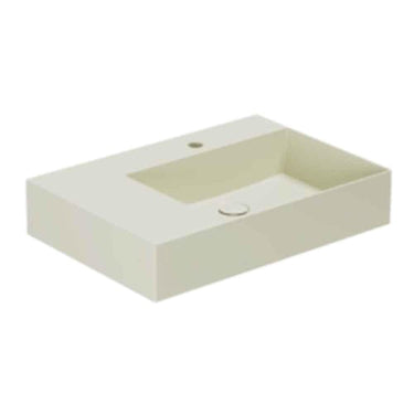 Lavabo Elegance håndvask matglaseret porcelæn 650x450x125mm t/bordpl/væg Perlé - 1