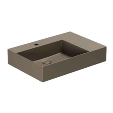 Lavabo Elegance håndvask matglaseret porcelæn 650x450x125mm t/bordpl/væg Cocoa - 1