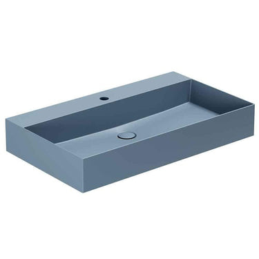 Lavabo Elegance håndvask matglaseret porcelæn 810x400x125mm t/bordpl/væg Royal Blue - 1