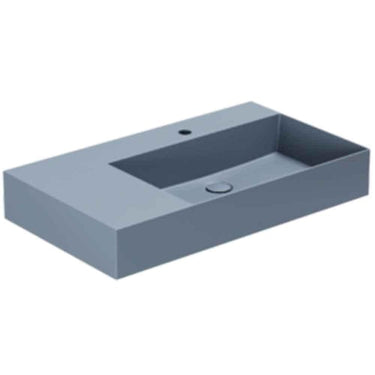 Lavabo Elegance håndvask matglaseret porcelæn 810x460x125mm t/bordpl/væg Royal Blue - 1
