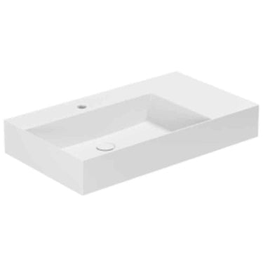Lavabo Elegance håndvask matglaseret porcelæn 810x460x125mm t/bordpl/væg Cotton - 1
