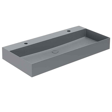 Lavabo Elegance håndvask matglaseret porcelæn 1020x400x125mm t/bordpl/væg Antracit - 1