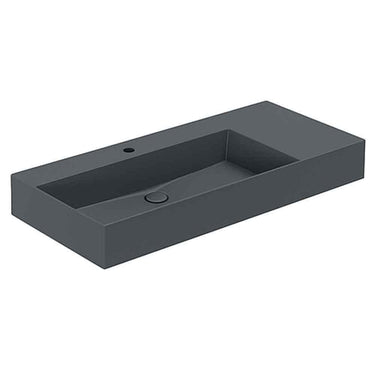 Lavabo Elegance håndvask matglaseret porcelæn 1020x400x125mm t/bordpl/væg Antracit - 1