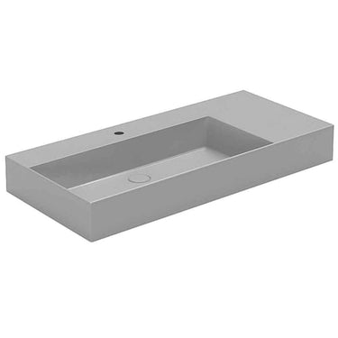 Lavabo Elegance håndvask matglaseret porcelæn 1020x400x125mm t/bordpl/væg Ash - 1