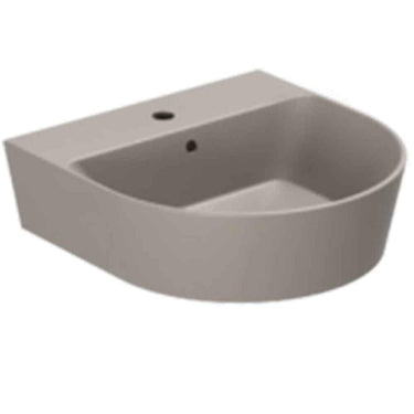 Lavabo Forma håndvask matglaseret porcelæn 500x500x150mm t/bordpl/væg Taupe - 1