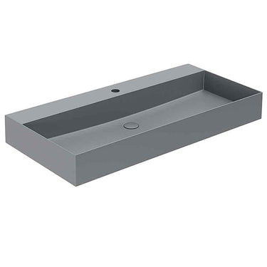 Lavabo Elegance håndvask matglaseret porcelæn 1020x450x125mm t/bordpl/væg Antracit - 1