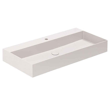 Lavabo Elegance håndvask matglaseret porcelæn 1020x450x125mm t/bordpl/væg Ash - 1