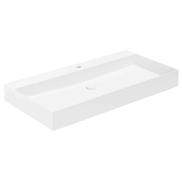 Lavabo Elegance håndvask matglaseret porcelæn 1020x450x125mm t/bordpl/væg Cotton - 1