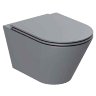Lavabo Forma hængetoiletskål/sæde matglaseret porcelæn 535x360x370mm t/indb.cist Antracit - 1