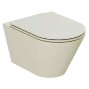 Lavabo Forma hængetoiletskål/sæde matglaseret porcelæn 535x360x370mm t/indb.cist Perlé - 1