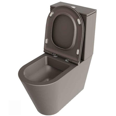 Lavabo Forma toilet/sæde matglaseret porcelæn 845x680x370mm skjult lås Taupe - 1