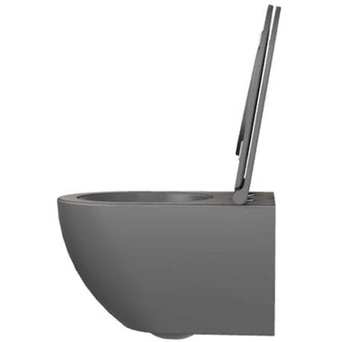 Lavabo Comodo hængetoiletskål/sæde matglaseret porcelæn 540x360x340mm t/indb.cist Antracit - 1