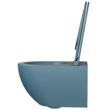 Lavabo Comodo hængetoiletskål/sæde matglaseret porcelæn 540x360x340mm t/indb.cist Royal Blue - 1