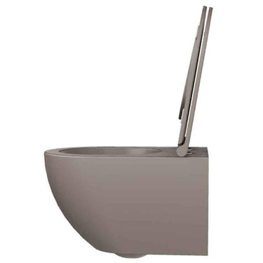 Lavabo Comodo hængetoiletskål/sæde matglaseret porcelæn 540x360x340mm t/indb.cist Taupe - 1