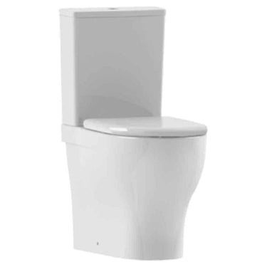Lavabo Pratica toilet/sæde glaseret porcelæn 640x350x810mm skjult lås blank hvid - 1