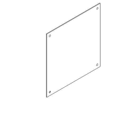 Tabula plade for kabel indføring 2X2M - 1