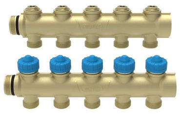 Wavin Comfia fordelerrørssæt messing 3/4" Ø16x2mm t/alupex/PE-RT 5-port - 1