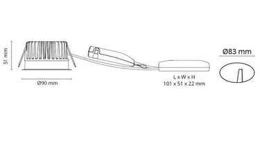 Soft Slim Hvid 850lm 3000K DALI-2 - 1