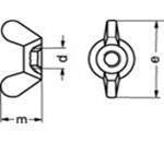 M12 A4 DIN 315 fløjmøtrik amerikansk model - 1