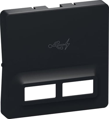 Afdækning for FUGA dobbelt 5V USB-lader koksgrå - 1