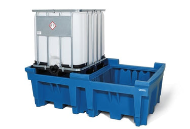 Opsamlingskar PE til 2 IBC palletank à 1000L - 1