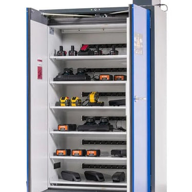 Asecos Batteriskab SmartStore-Pro til opladning af lithium-ion batterier 6 hylder B 1200mm - 1